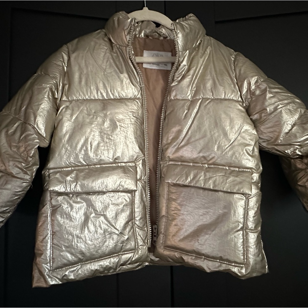 Zara Kids metallic jacket. Size 3-4